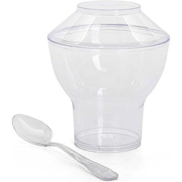 Oasis Creations Sunday Cup 3-ounce Dessert Cup Spoons & Lids 50 Count - Picture 3 of 8